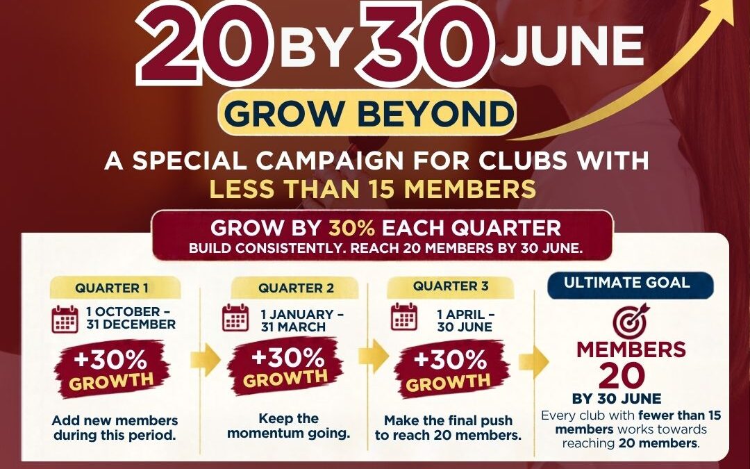 20 BY 30 JUNE — GROW BEYOND