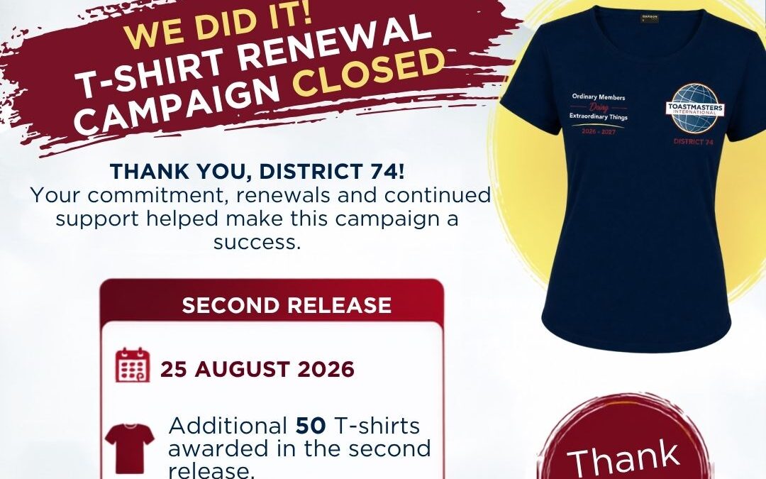T-Shirt Renewal Campaign- second release 25 August