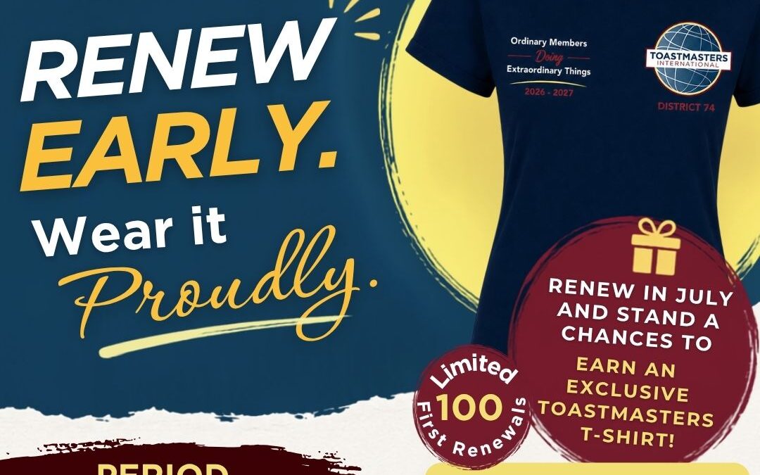 District 74 Early Renewal T-Shirt Campaign