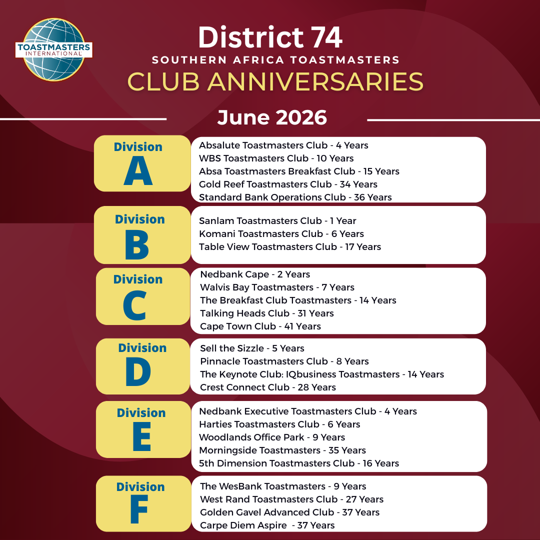 Celebrating Club Anniversaries – June 2026