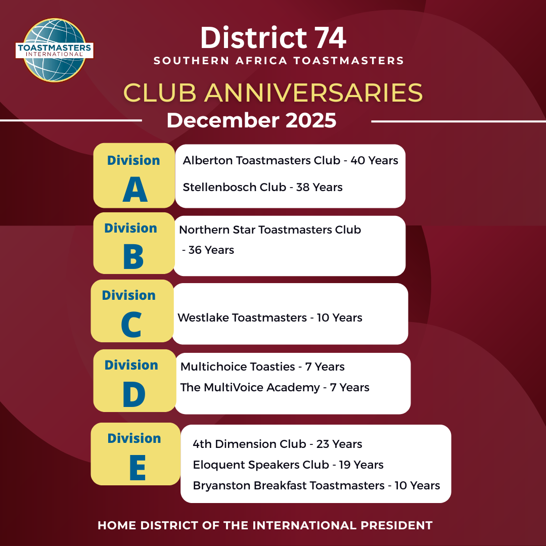 December Club Anniversaries