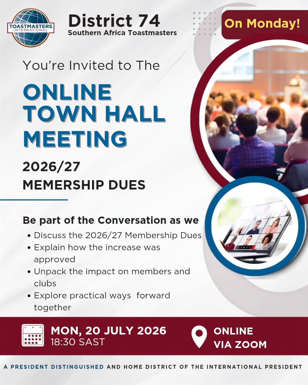 DISTRICT 74 SPECIAL MEMBER ENGAGEMENT SESSION