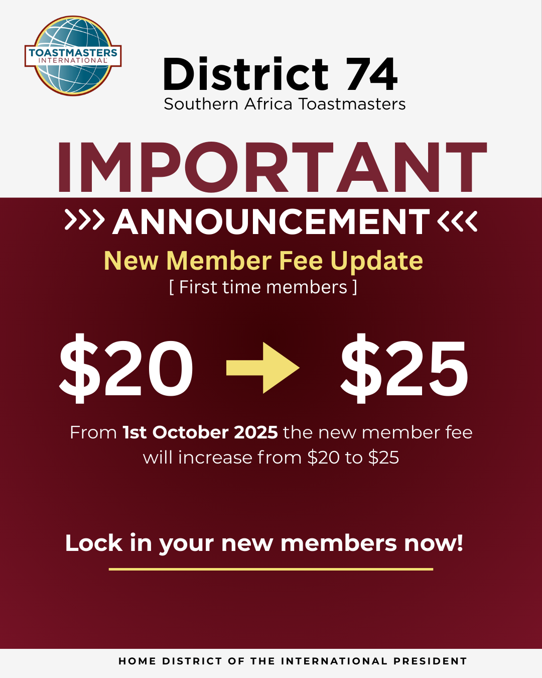 New Member Price Increase