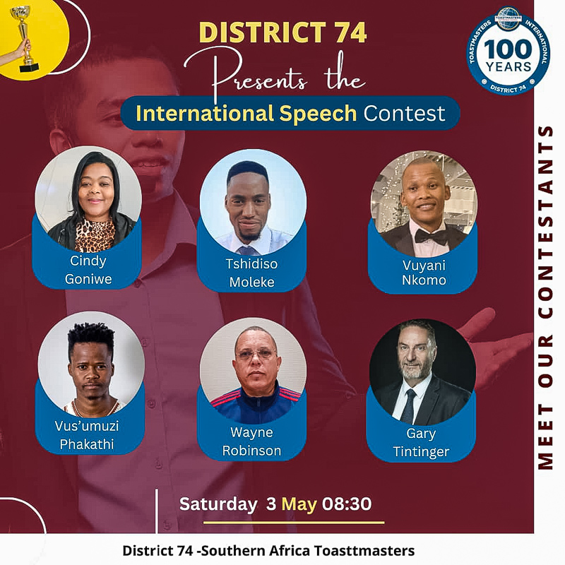 Toastmasters International Speech Contest Contestants
