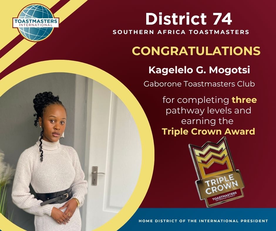 Congratulations, Kagelelo Mogotsi
