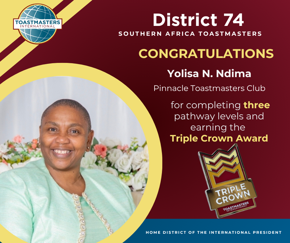 Congratulations, Yolisa Ndima!