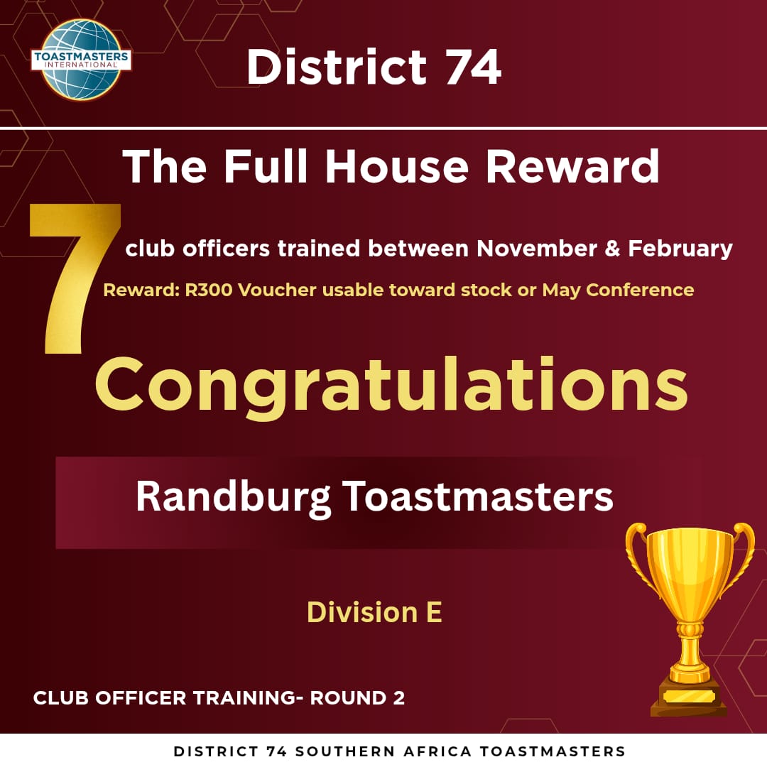 7/7 Trained Club Officers